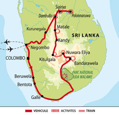 Carte voyage multiactivité Sri Lanka