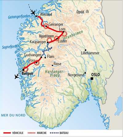 Carte Voyage Norvège