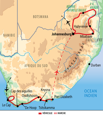 Circuit QAFSUD Afrique du Sud au Nord Atalante