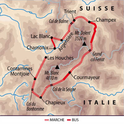 France - Trek itinérant : le mythique tour du Mont-Blanc 7 jours FTOU7LIB