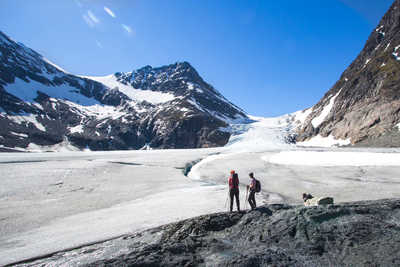 Glacier Steindalsbreen, Alpes de Lyngen, Norvège du Nord