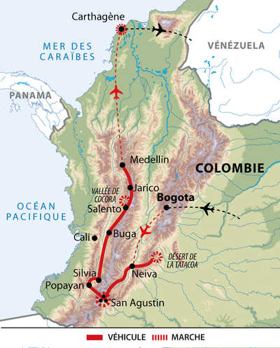 Itinéraire des Andes aux Caraïbes