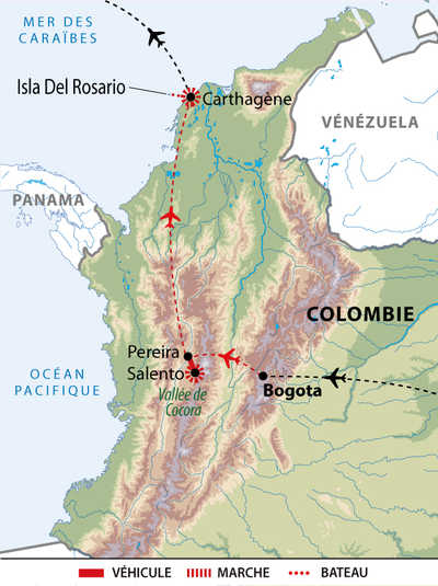 Itinéraire du best of de la Colombie