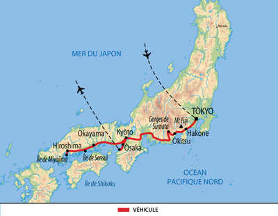 Itinéraire du circuit essentiel au Japon