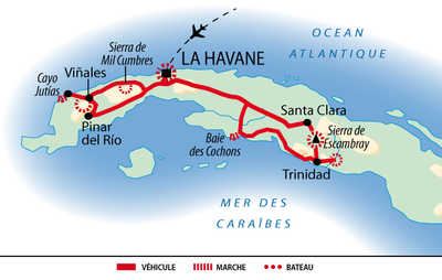 Itinéraire du circuit Rando Caraïbes