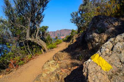 Randonnée sur le sentier du facteur vers Girolata, Corse