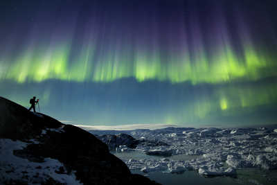 Photographe sous les aurores au groenland - © Visit Greenland Photographe sous les aurores au groenland