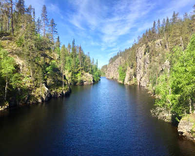 Canyon dans le parc national de Hossa en Finlande