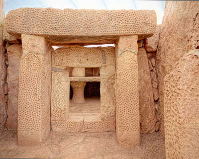 Détails des temples mégalithiques de Mnajdra de Malte