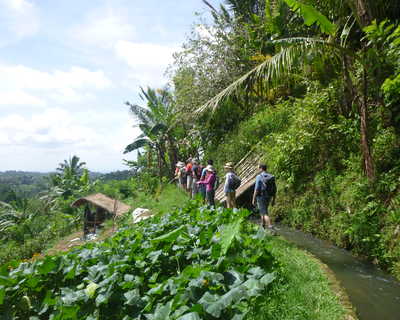 Groupe de randonneurs à Bali, Indonésie