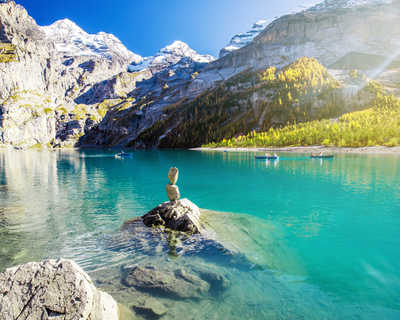 lac Oeschinensee, Oberland bernois, Suisse