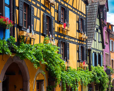 Les jolies maisons à colombages de Riquewihr, Alsace