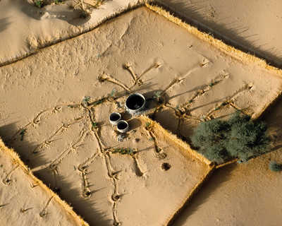 village de Chinguetti dans le désert du Sahara en Mauritanie