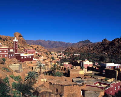 Village de Tafraoute, Anti-Atlas, Maroc