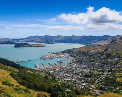 vue aérienne de Christchurch en Nouvelle Zélande