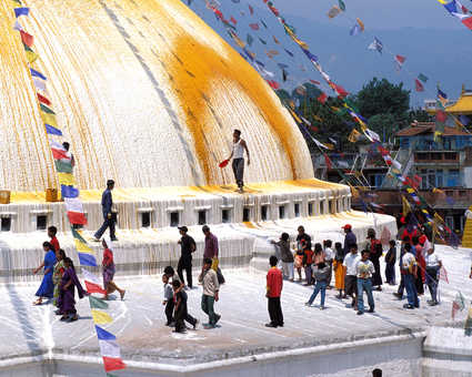 Buddha Stupa Temple bouddhiste au Népal
