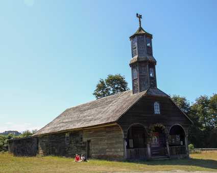 Eglise en bois typique sur l'île de Chiloé