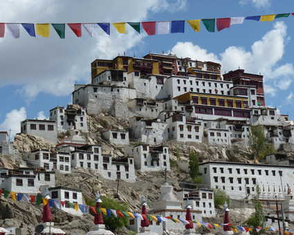 Le monastère de Thiksey, dans la vallée de l'Indus, en Inde Himalayenne