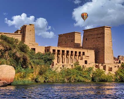 Le temple de Philæ sur les rives du Nil en Egypte