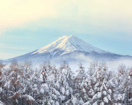 Mont Fuji en hiver au Japon
