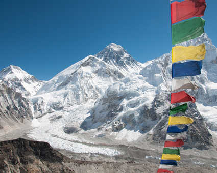 Panorama sur l'Everest, depuis le sommet du Kala Pattar