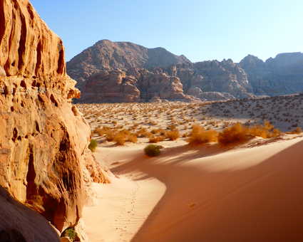 Vallée Arc en Ciel, désert de Régana, Jordanie