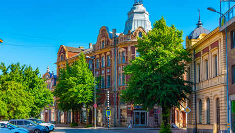 Bâtiments historiques dans la ville lettone de Liepaja