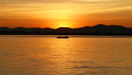 Coucher du soleil sur l'Irrawaddy