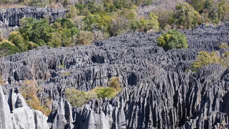 Désert de pierres dans les tsingys à Madagascar