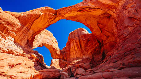 Double Arche à Arches National Park, Utah, USA