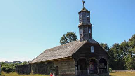 Eglise en bois typique sur l'île de Chiloé