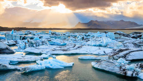 Glacier de Jokulsarlon en Islande