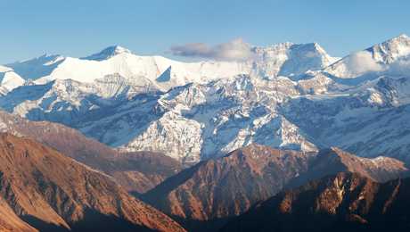 La vue sur les montagnes du Dhaulagiri