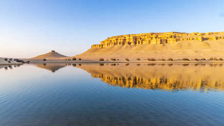 Lac Qarun dans l'oasis de Fayoum en Egypte