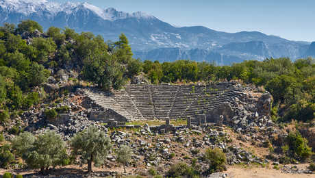 Le théâtre ancien de Pinara, Turquie