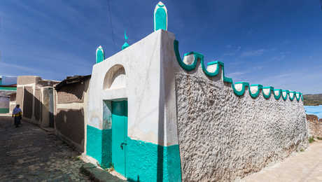 maison typique de la ville d'Harar en Ethiopie