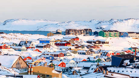 maisons typiques de Nuuk, capitale du Groenland