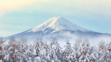 Mont Fuji en hiver au Japon