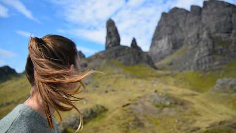 Old man of storr sur l'Ile de Skye en Ecosse