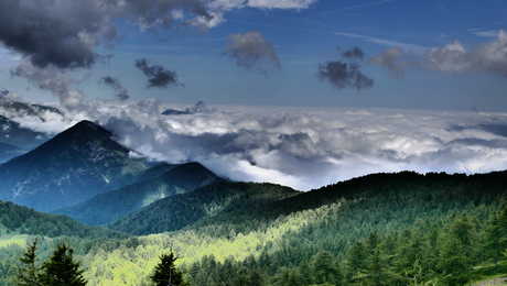 Paysage du Piémont en Italie