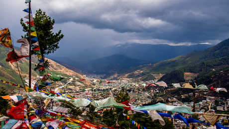Vallée de Thimphu au Bhoutan