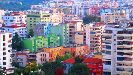 Ville de Tirana la capitale de l'Albanie