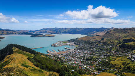 vue aérienne de Christchurch en Nouvelle Zélande