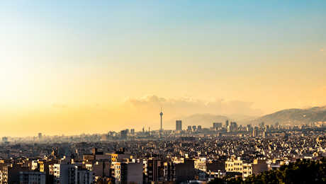 vue aérienne de Téhéran, capitale de l'Iran