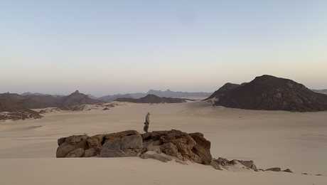 Vue du sommet d'une dune