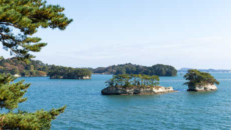 Vue sur la baie de Matsushima au Japon