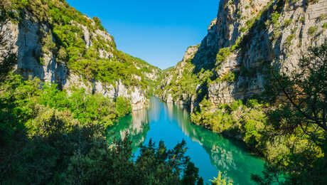 Vue sur les Basses Gorges du Verdon en Provence