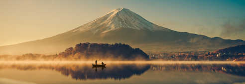 Lever de soleil sur le mont Fuji au Japon