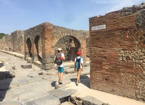 Balade dans le site de Pompei en Italie