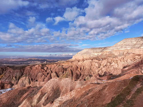 Coucher de soleil sur la Vallée Rouge, Kizilcukur, Cappadoce, Turquie